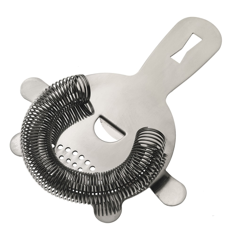 132-M37071 4 Prong Bar Strainer, Stainless Steel