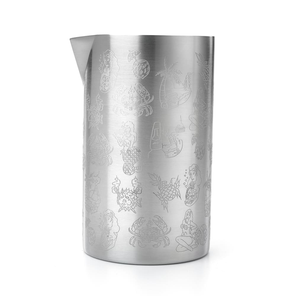 132-M37079 21 oz Tiki Cocktail Mixing Tin, Stainless Steel