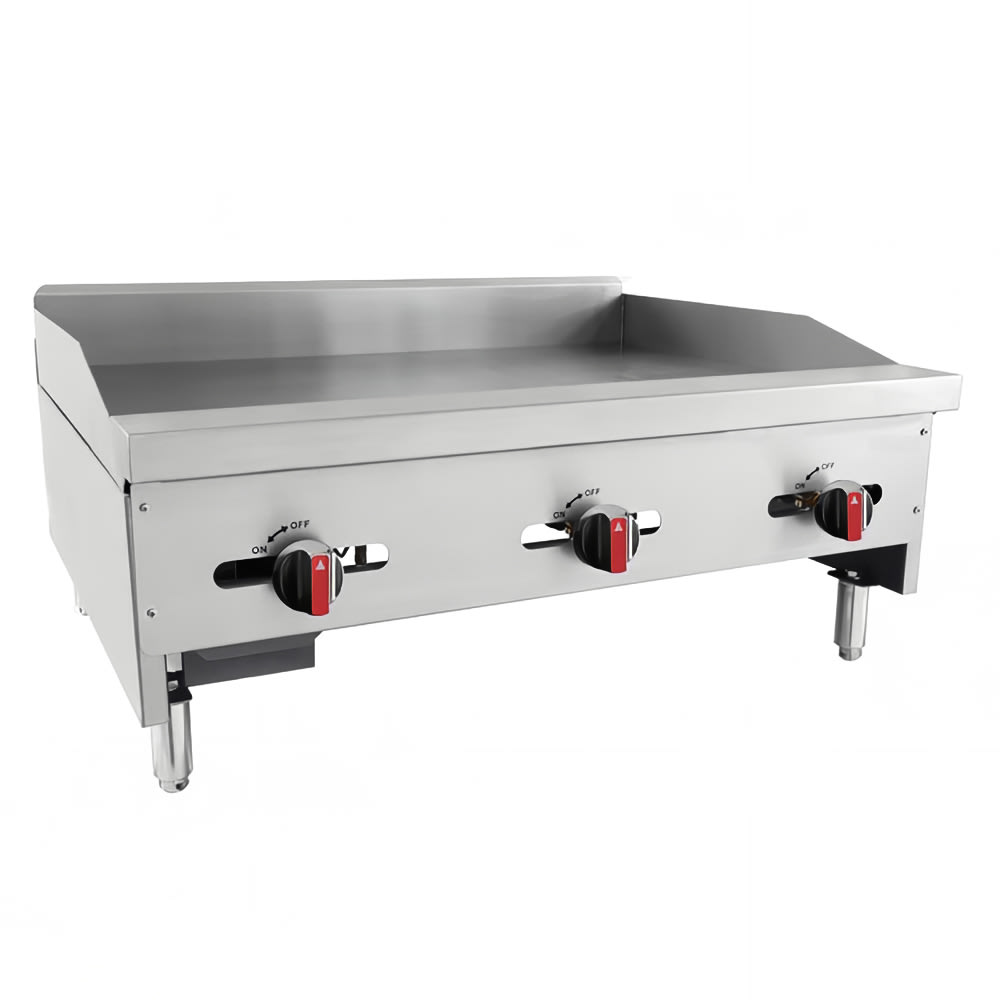 012-BACG363 36" Gas Griddle w/ Manual Controls - 3/4" Steel Plate, Convertible