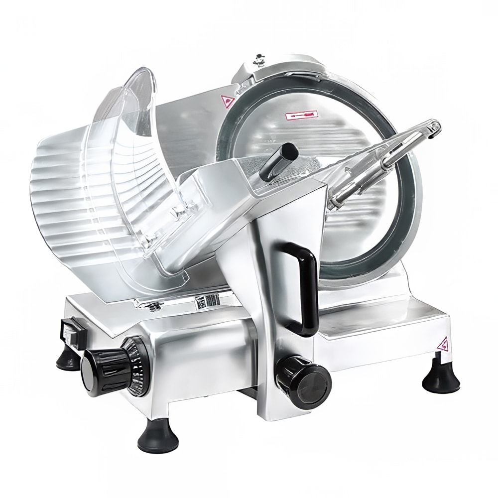 012-BMMSM05 Manual Meat Slicer w/ 12" Blade, Belt Driven, Aluminum, 1/5 hp