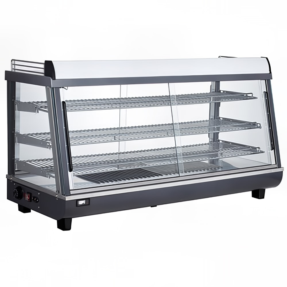 012-BMTSC48 48" Titan Series Dual Service Countertop Heated Display Case - 3 Levels, 120v