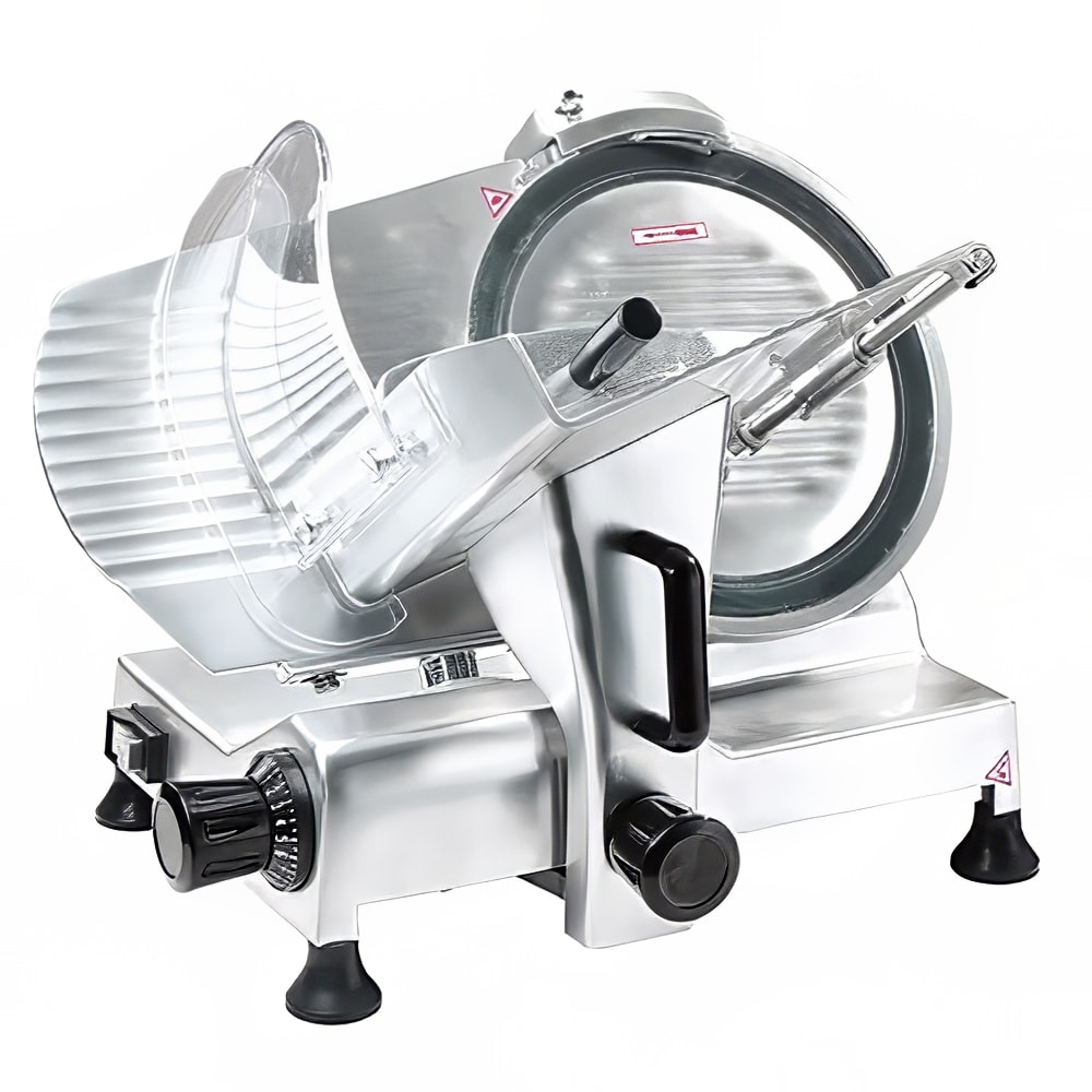 012-BMMSM01 Manual Meat Slicer w/ 10" Blade - Belt Driven, 1/5 hp
