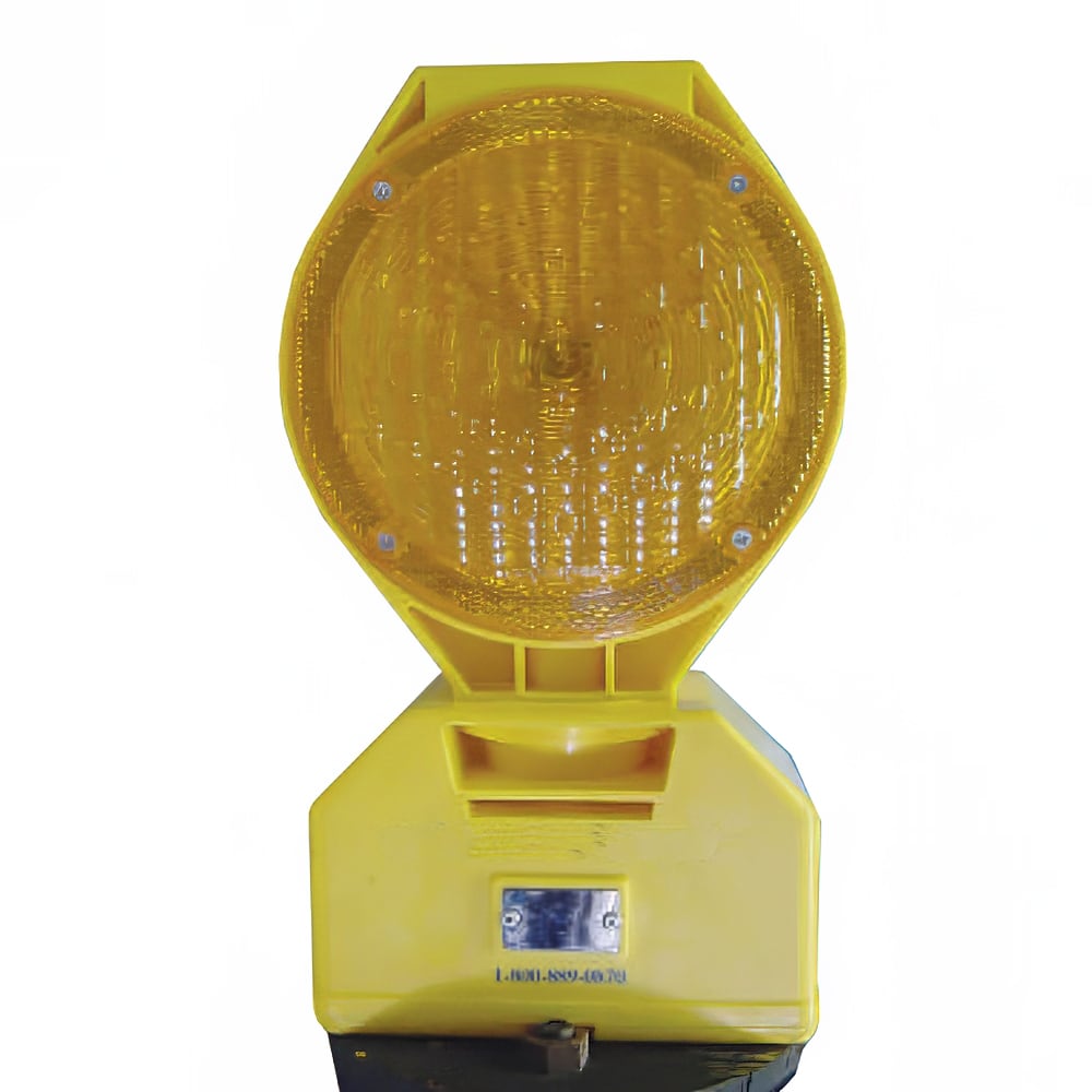 Accuform Signs FBL639 7" Solar Powered Barricade Lights - Plastic, Yellow