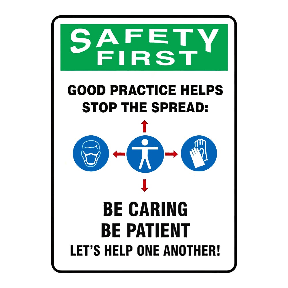 393-MPPA922VS "Good Practice" Safety Sign - Adhesive Vinyl, 14" x 10"