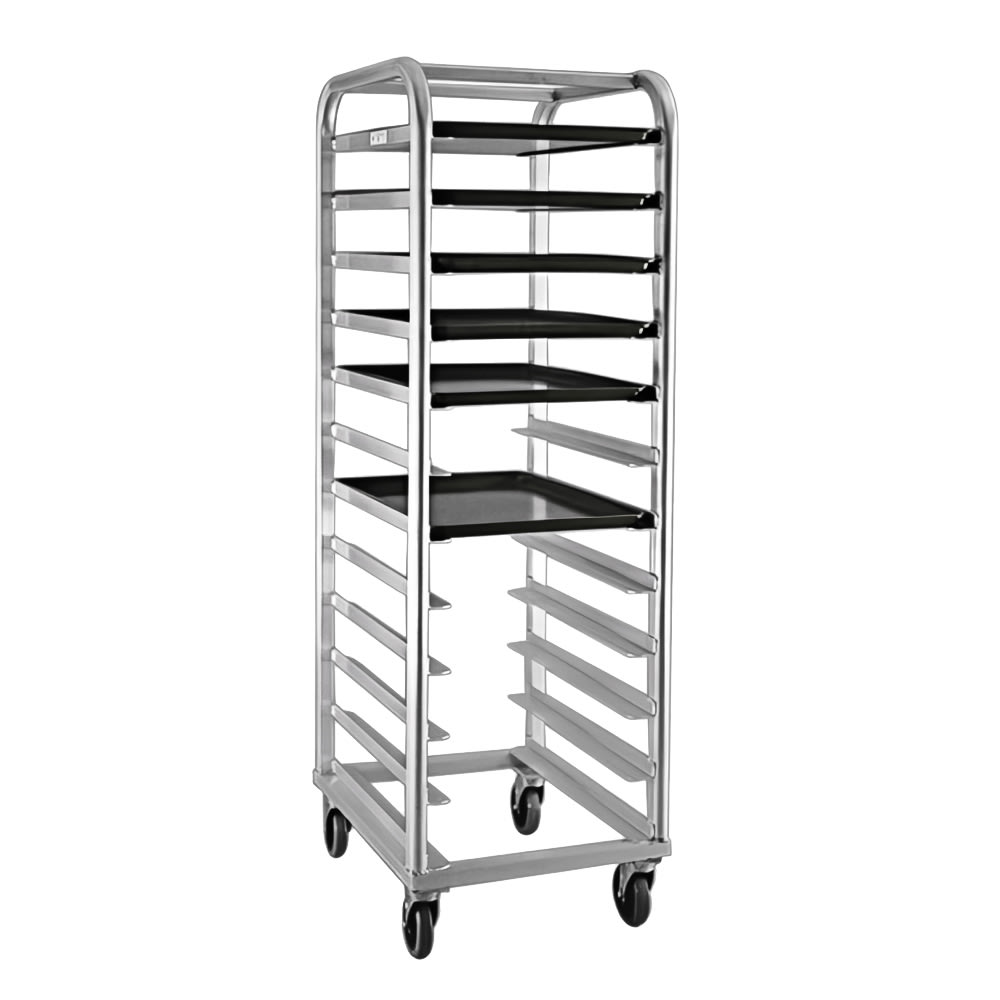 098-1163 15 3/4"W 12 Platter Pan Rack w/ 5" Bottom Load Slides