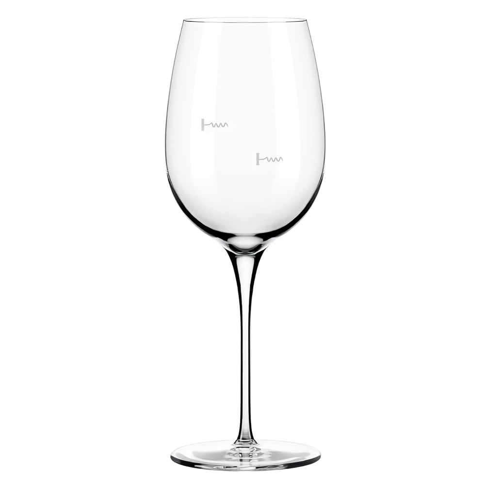 634-9123U223A 16 oz Wine Glass w/ Corkscrew Markings & Pour Control - Reserve by Libbey