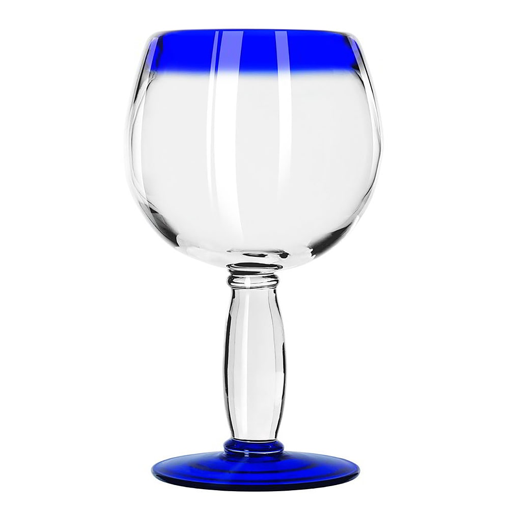634-92314 21 oz Aruba Cocktail Glass w/ Cobalt Blue Rim