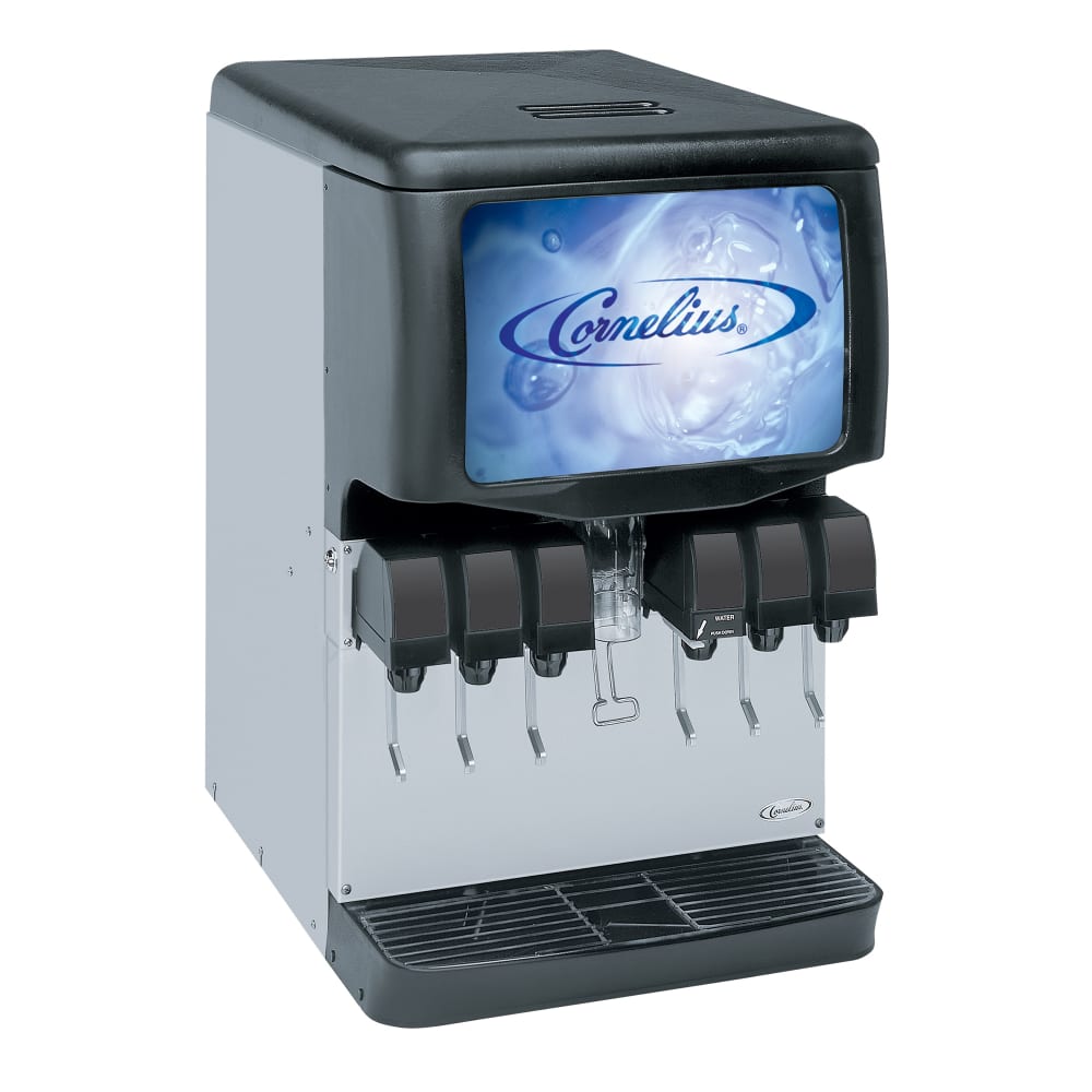 653-621053404 Countertop Cube Ice & Soft Drink Dispenser - 150 lb Storage, Cup Fill, 115v