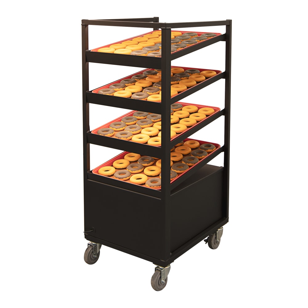 New Age 52711 Floor Model Non Refrigerated Donut Display Rack w/ Open Shelves, Black