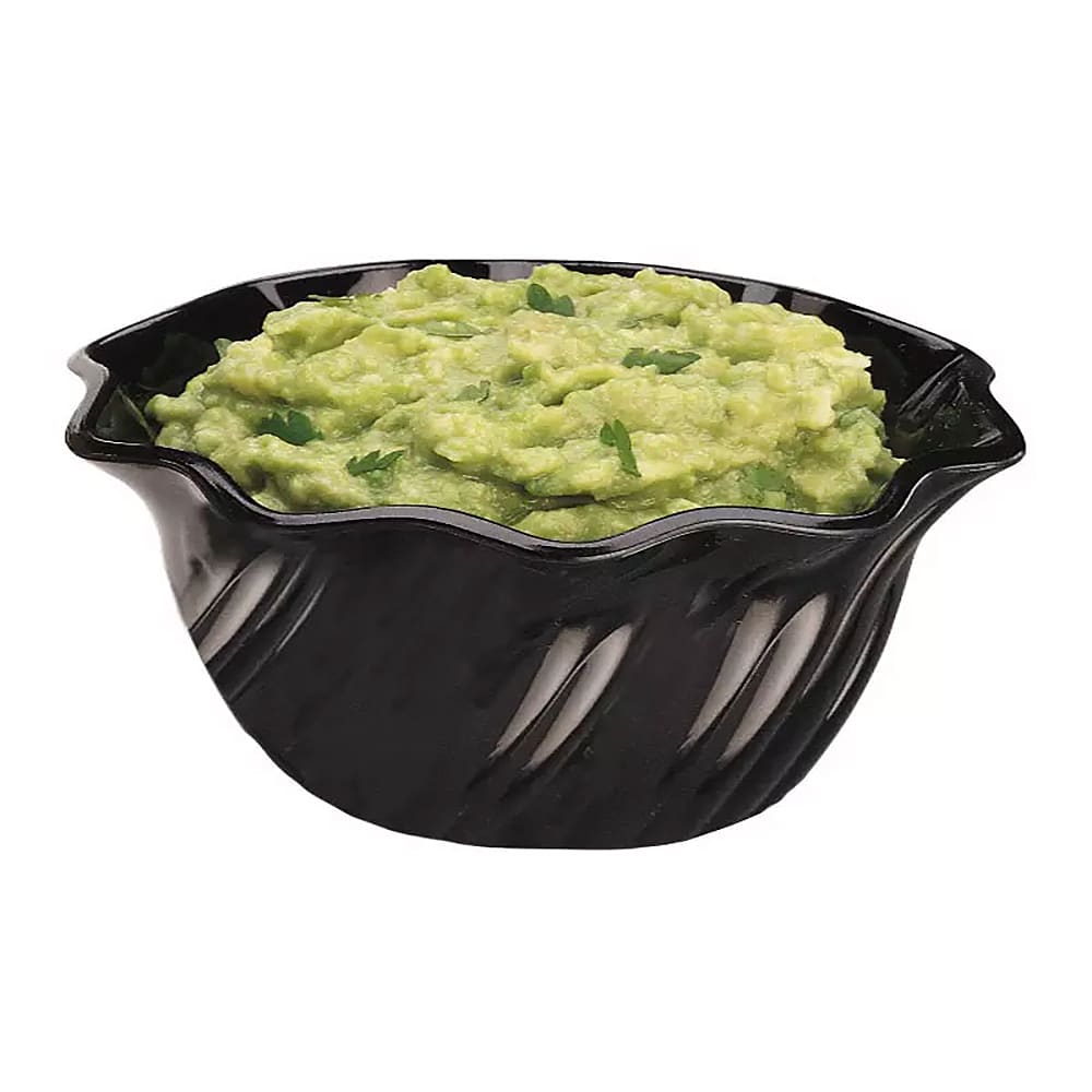144-SRB13110 13 oz Swirl Bowl - Plastic, Black