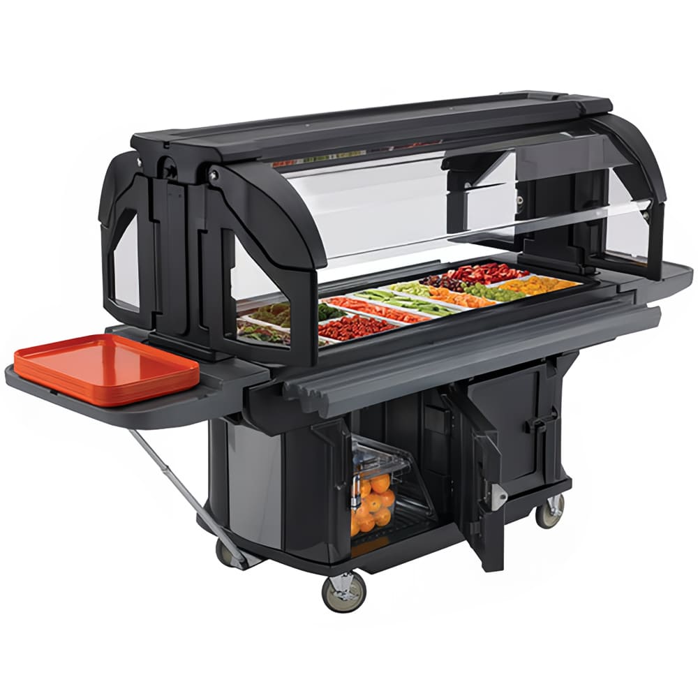 144-VBRUHD6110 65 1/8" Versa Food Bar™  Cold Food Bar - (5) Pan Capacity, Floor Model, Black