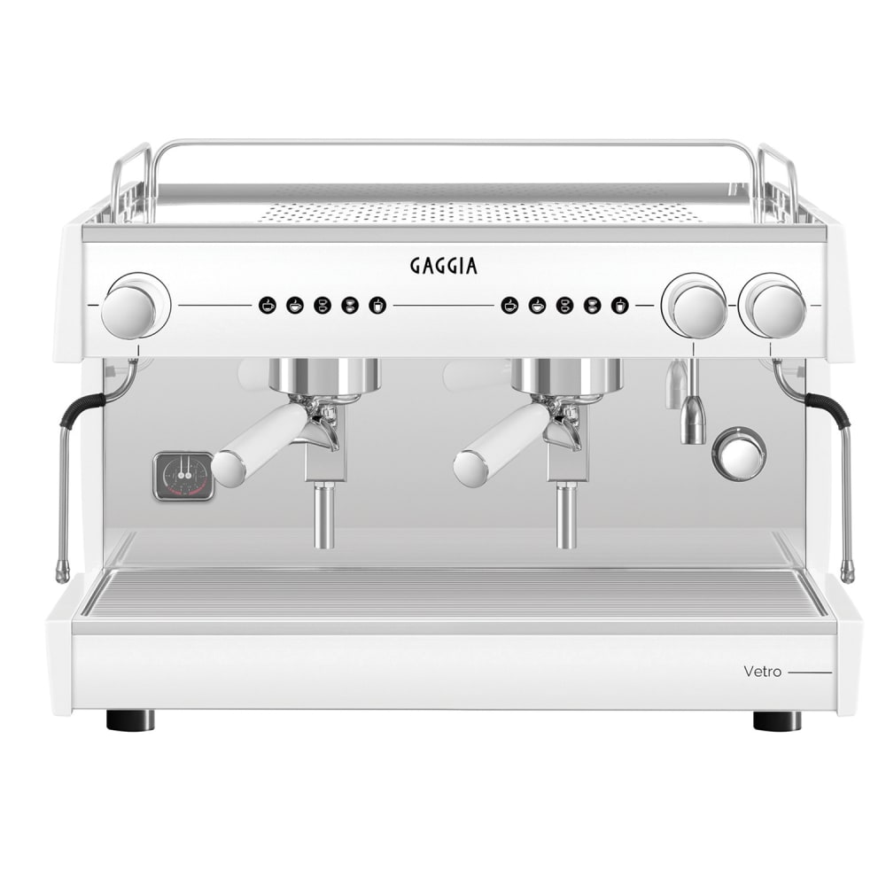 102-VETRO2GTCW Semi Automatic Espresso Machine w/ (2) Groups & (2) Steam Wands - 220v/1ph