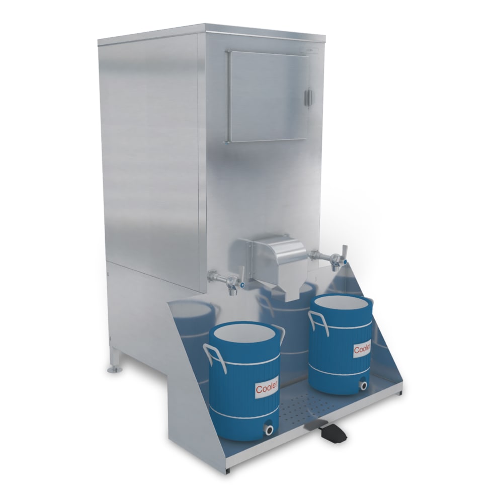Kloppenberg DISP-500-IND-TF Floor Model Cube Ice & Water Dispenser - 500 lb Storage, Bucket Fill, 110v