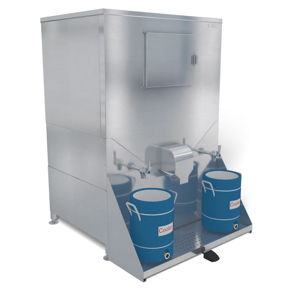 Kloppenberg DISP-1000-IND Floor Model Cube Ice & Water Dispenser - 1078 lb Storage, Bucket Fill, 110v