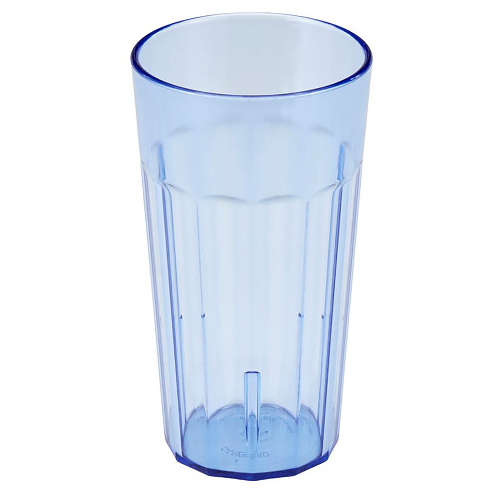 144-NT16401 16 2/5 oz Slate Blue Fluted Plastic Tumbler