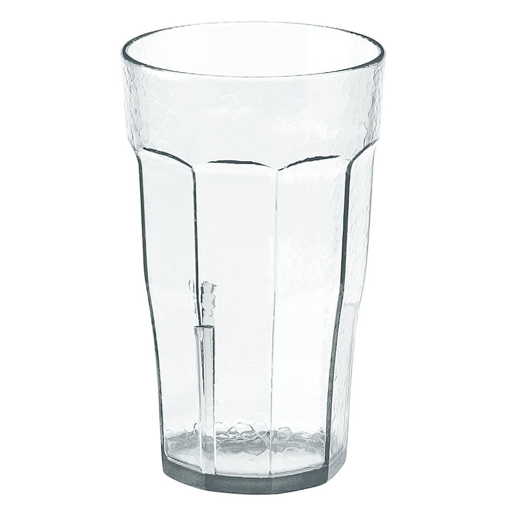 144-LT6152 6 oz Clear Hammered Plastic Tumbler