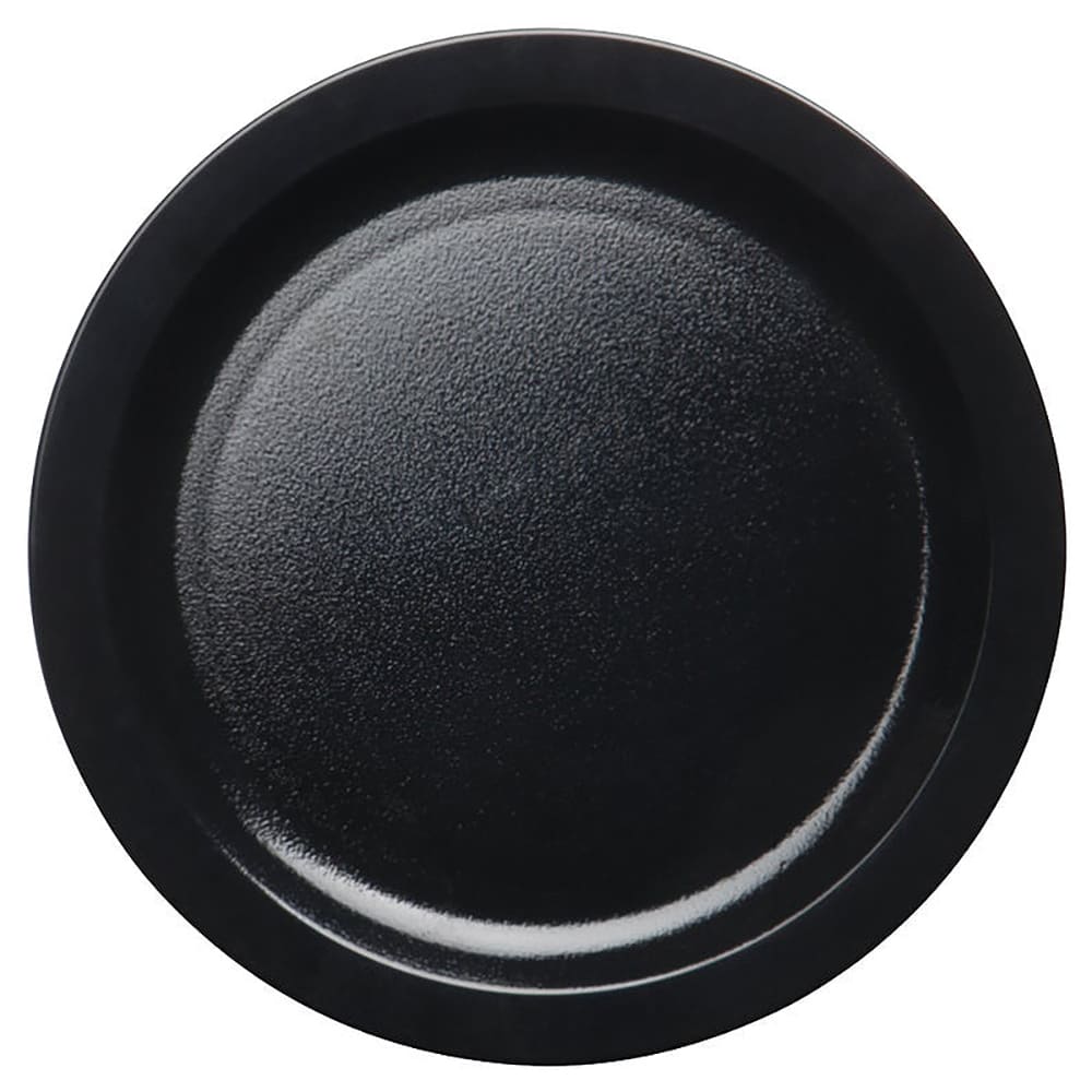 144-9CWNR110 9" Round Plastic Dinner Plate, Black