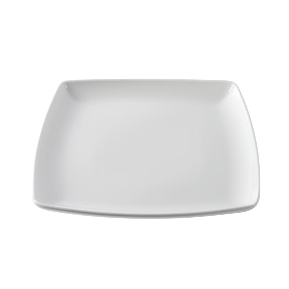 893-WHDS101 10 1/2" Square X Squared Plate - Ceramic, White