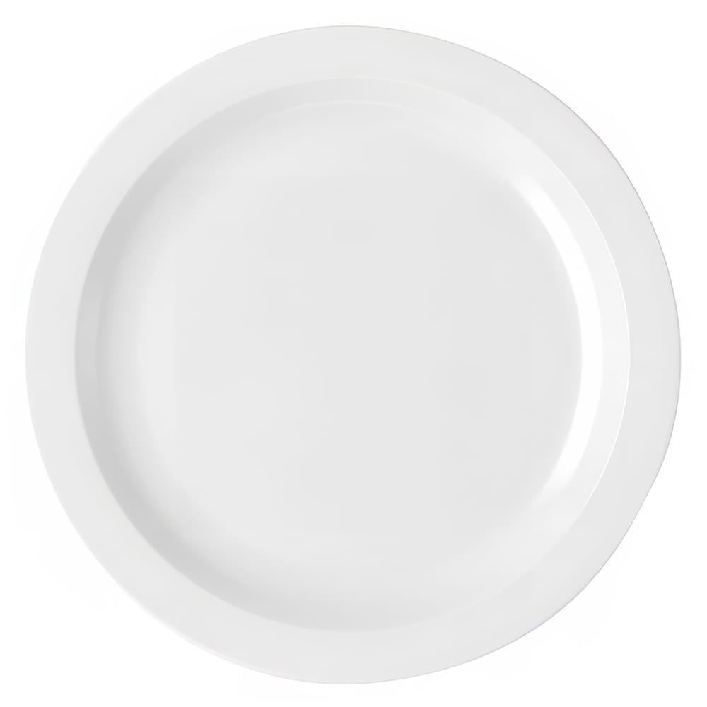 144-65CWNR148 6 9/16" Round Plastic Plate, White
