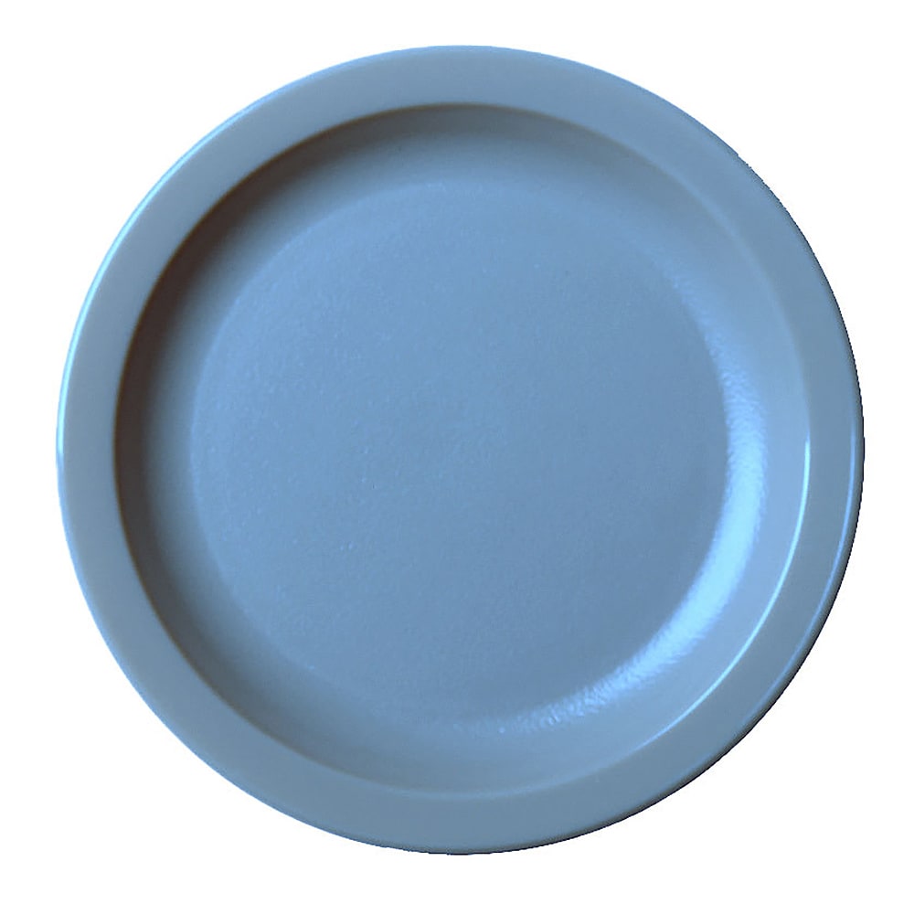 144-65CWNR401 6 9/16" Round Plastic Plate, Slate Blue