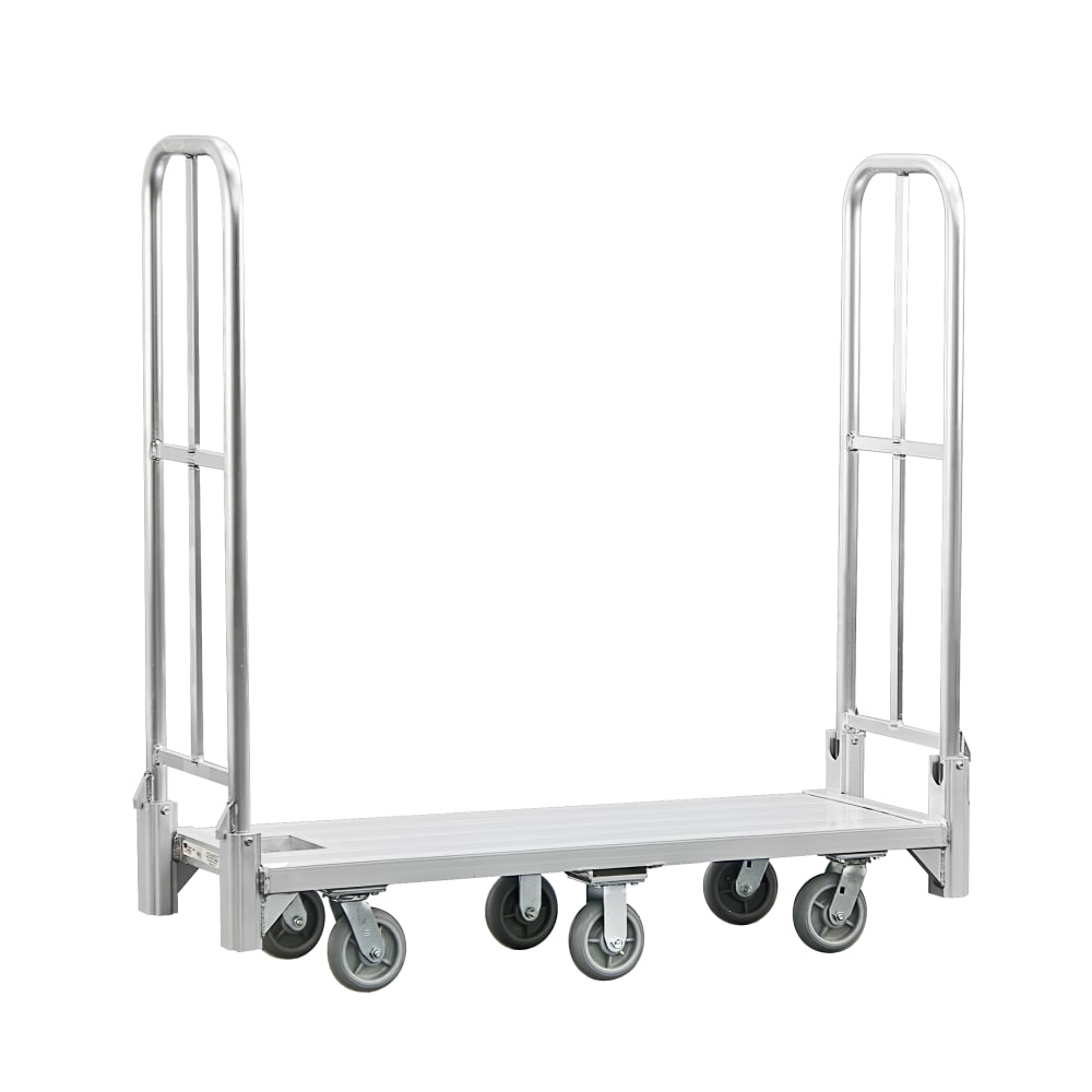 New Age BDT18566 1 Level Aluminum Utility Cart w/ 1200 lb Capacity, Flat Ledges