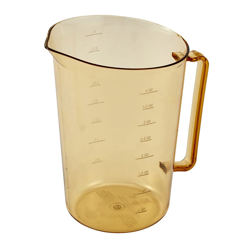 144-400MCH150 4 qt High Heat Measuring Cup - Plastic, Amber