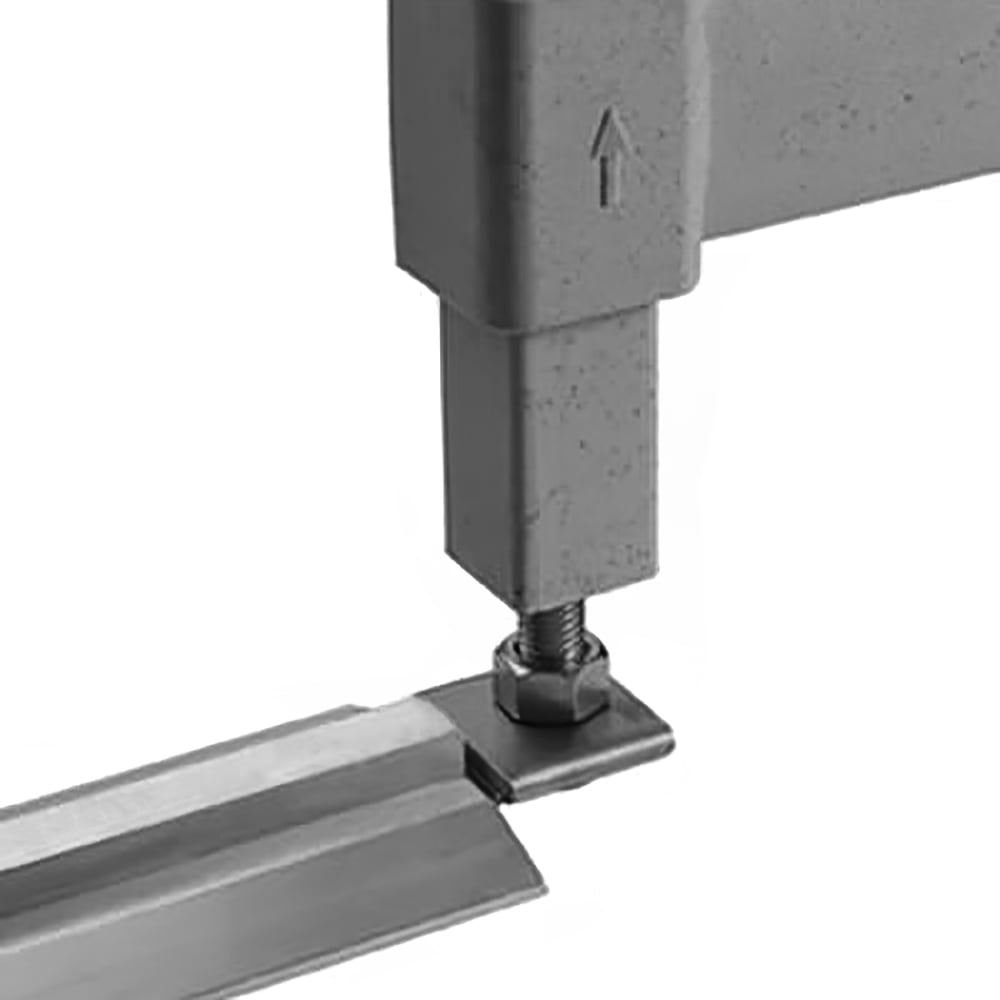144-CSHDTK10 120" Floor Track Shelving, End Unit Supported