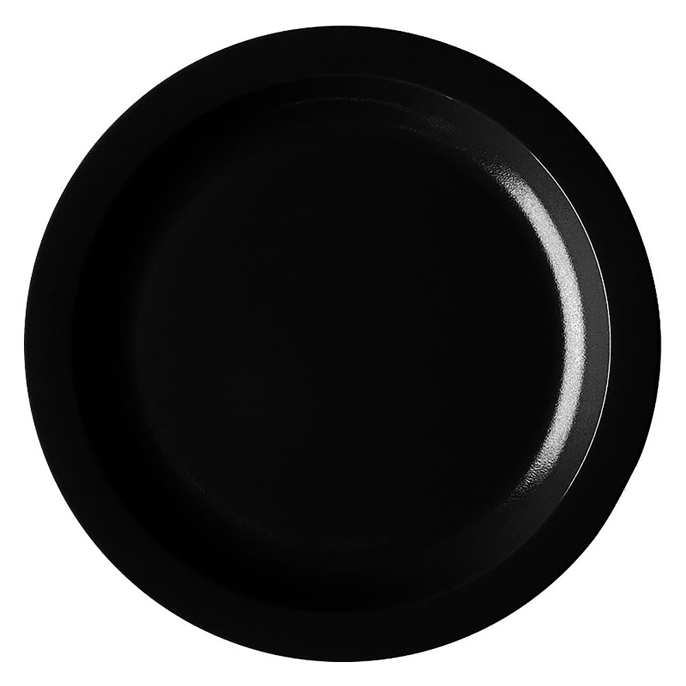 144-825CWNR110 8 1/4" Round Plastic Salad Plate, Black