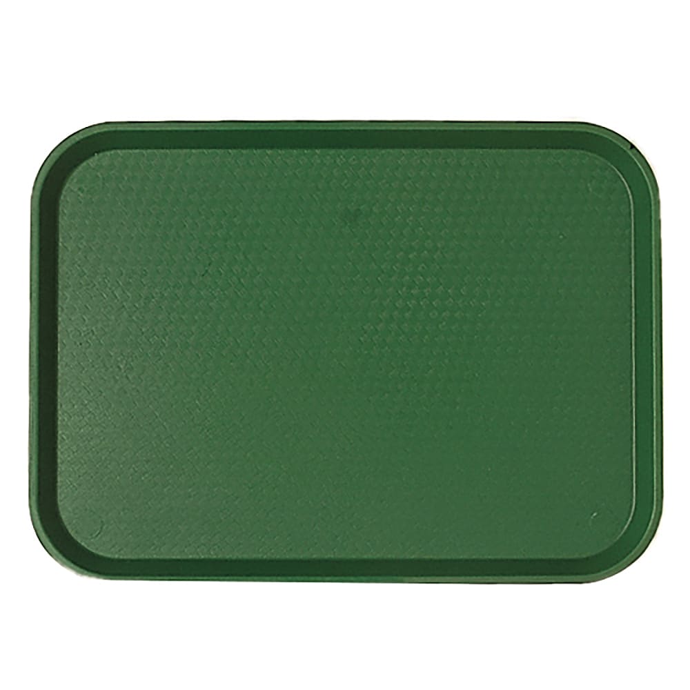 144-1418FF119 Plastic Fast Food Tray - 17 3/4"L x 13 4/5"W, Sherwood Green
