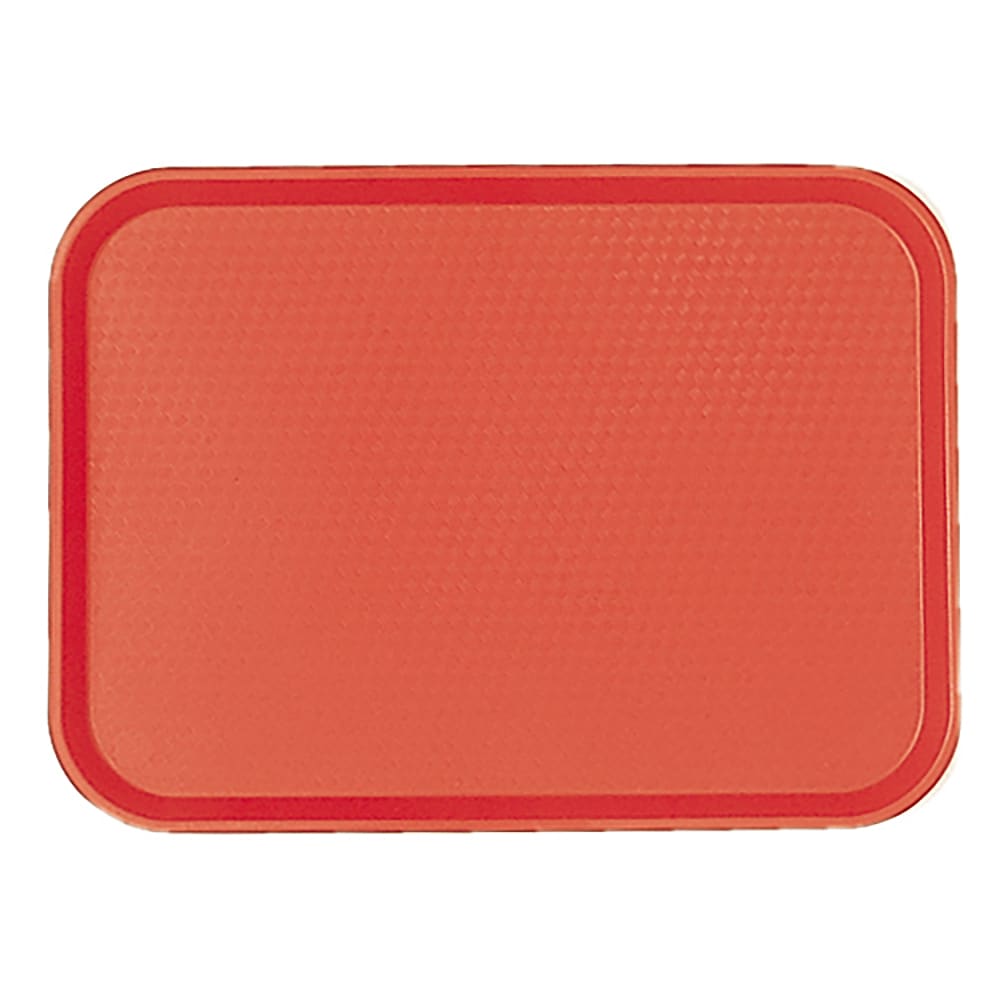 144-1418FF163 Plastic Fast Food Tray - 17 3/4"L x 13 4/5"W, Red