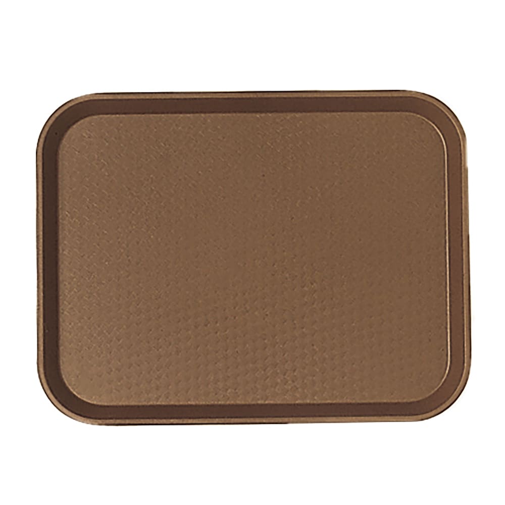 144-1418FF167 Plastic Fast Food Tray - 17 3/4"L x 13 4/5"W, Brown