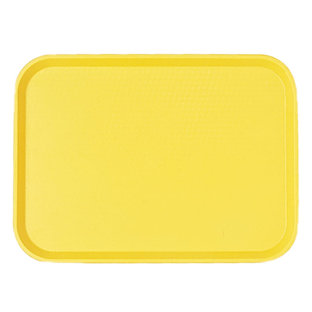 144-1418FF108 Plastic Fast Food Tray - 17 3/4"L x 13 4/5"W, Primrose Yellow