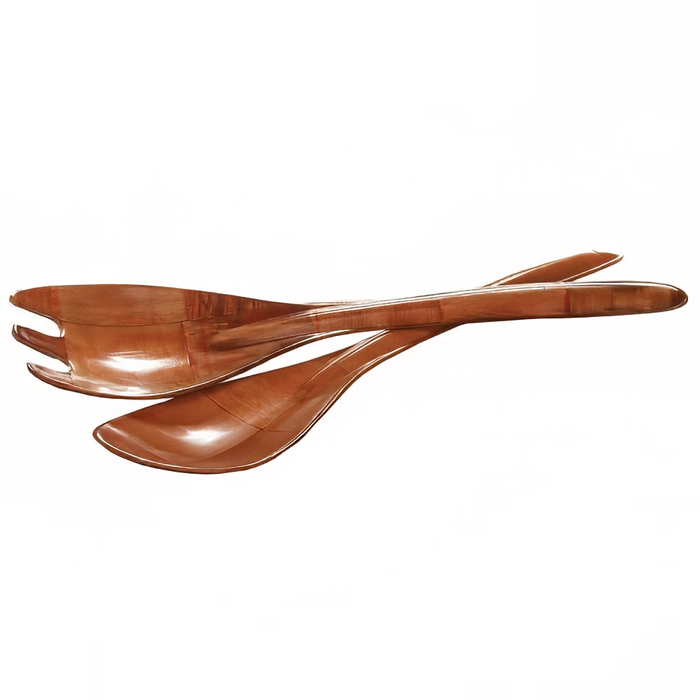 229-200L 12" Spoon & Fork Set, Mahogany, 4 Ply