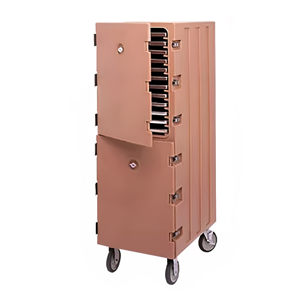 144-1826DBCSP157 Camcart® Insulated Food Carrier w/ (26) Pan Capacity, Security Package, Beige