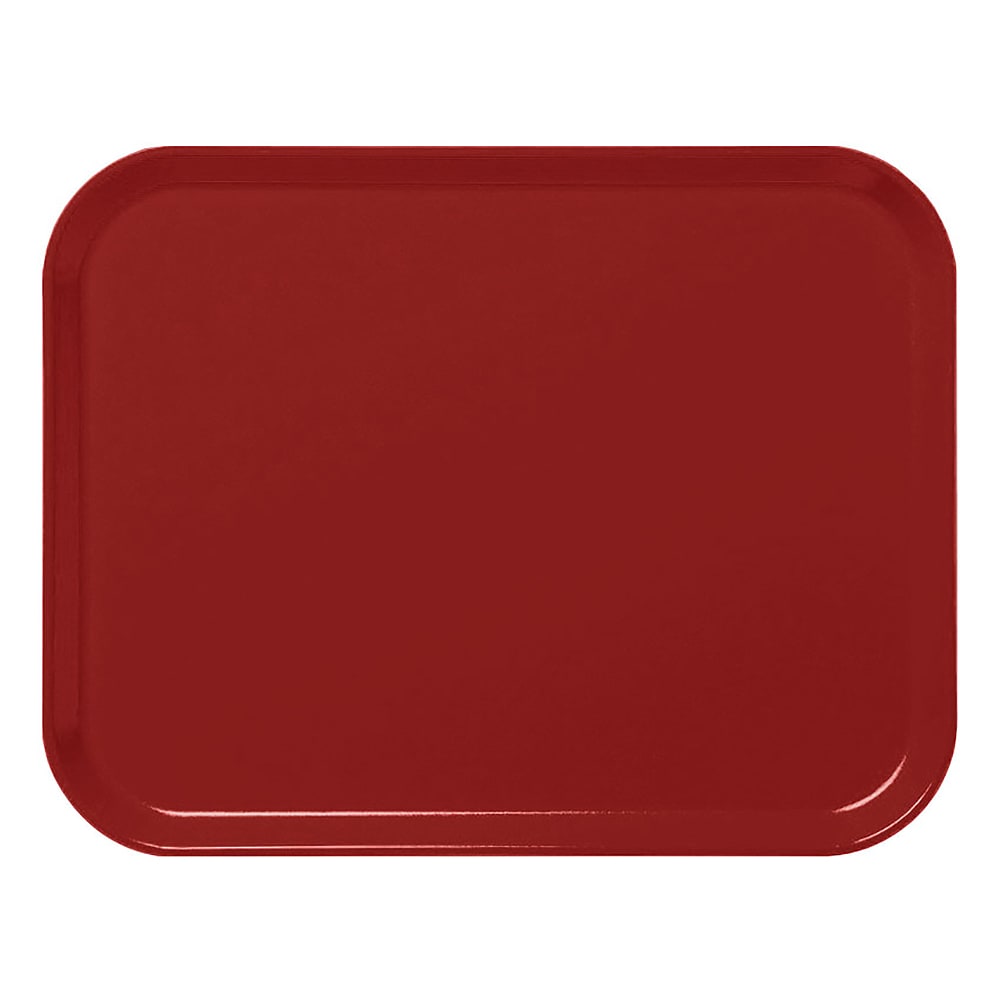 144-3253CL675 Fiberglass Camlite® Cafeteria Tray - 20 7/8"L x 12 3/4"W, Steel Red