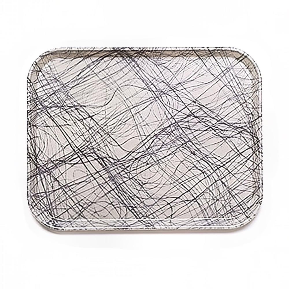 144-57277 Fiberglass Camtray® Cafeteria Tray - 6 9/10"L x 4 9/10"W, Swirl Gray