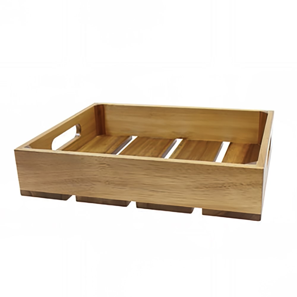 229-CRATE11 Rectangular Serving/Display Crate - 20 3/4" x 12 3/4" x 2 3/4", Wood,...