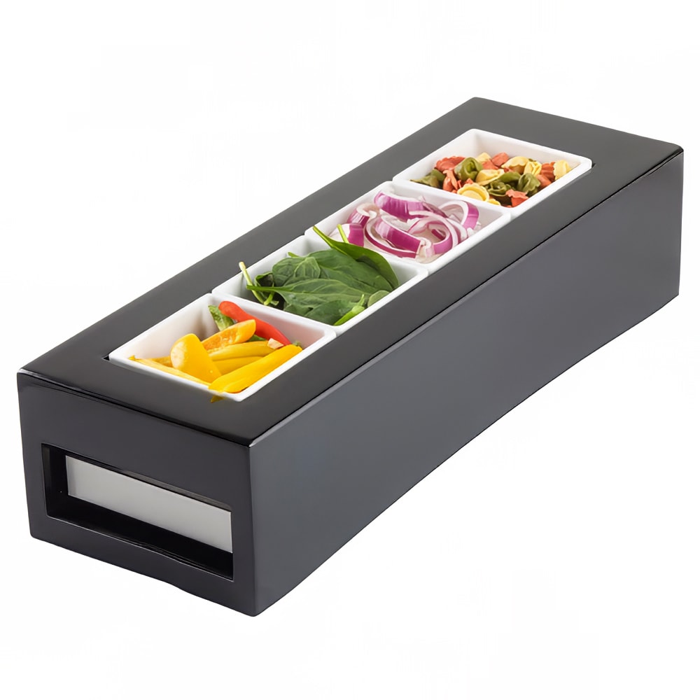 229-CW40212BRATBK Half Long Cooling Station w/ (1) CW60103, Rectangular, Brushed Finish, Black