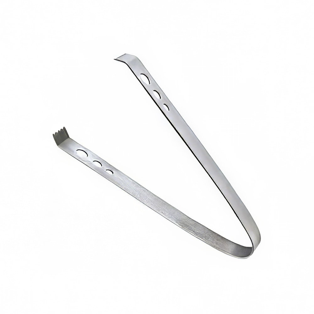 229-H1246 6 3/4"L Stainless Ice Tongs