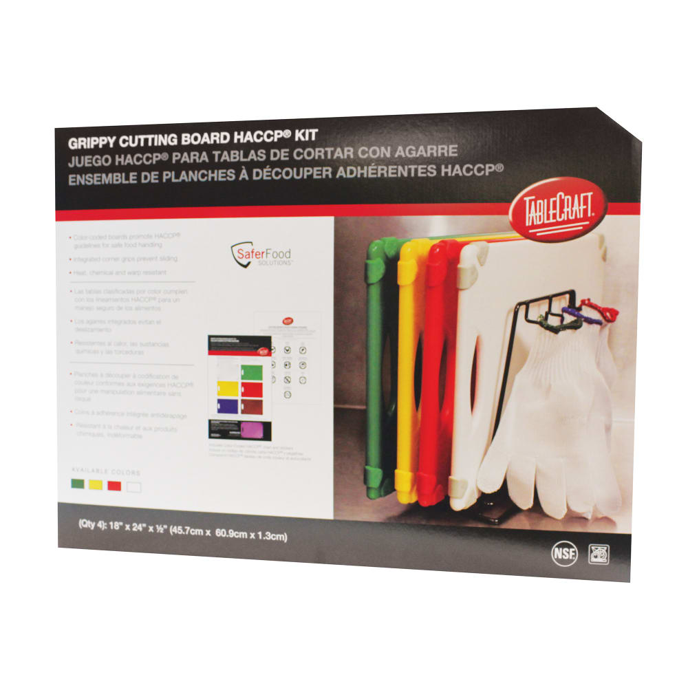 229-CBG1824APK4 Cutting Board Set w/ (4) Boards - 18" x 24", Assorted Colors