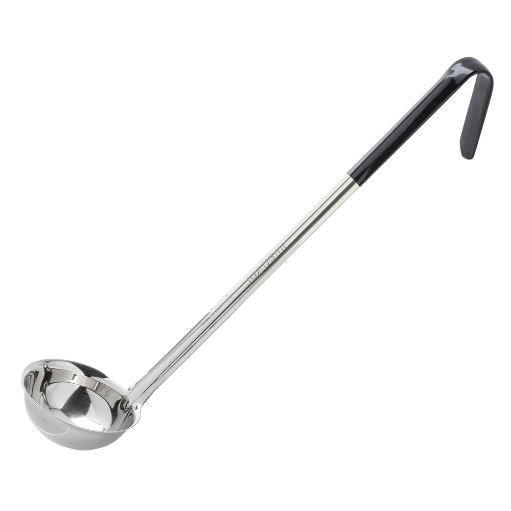229-9703 3 oz Ladle - Stainless Steel, Black Vinyl Handle