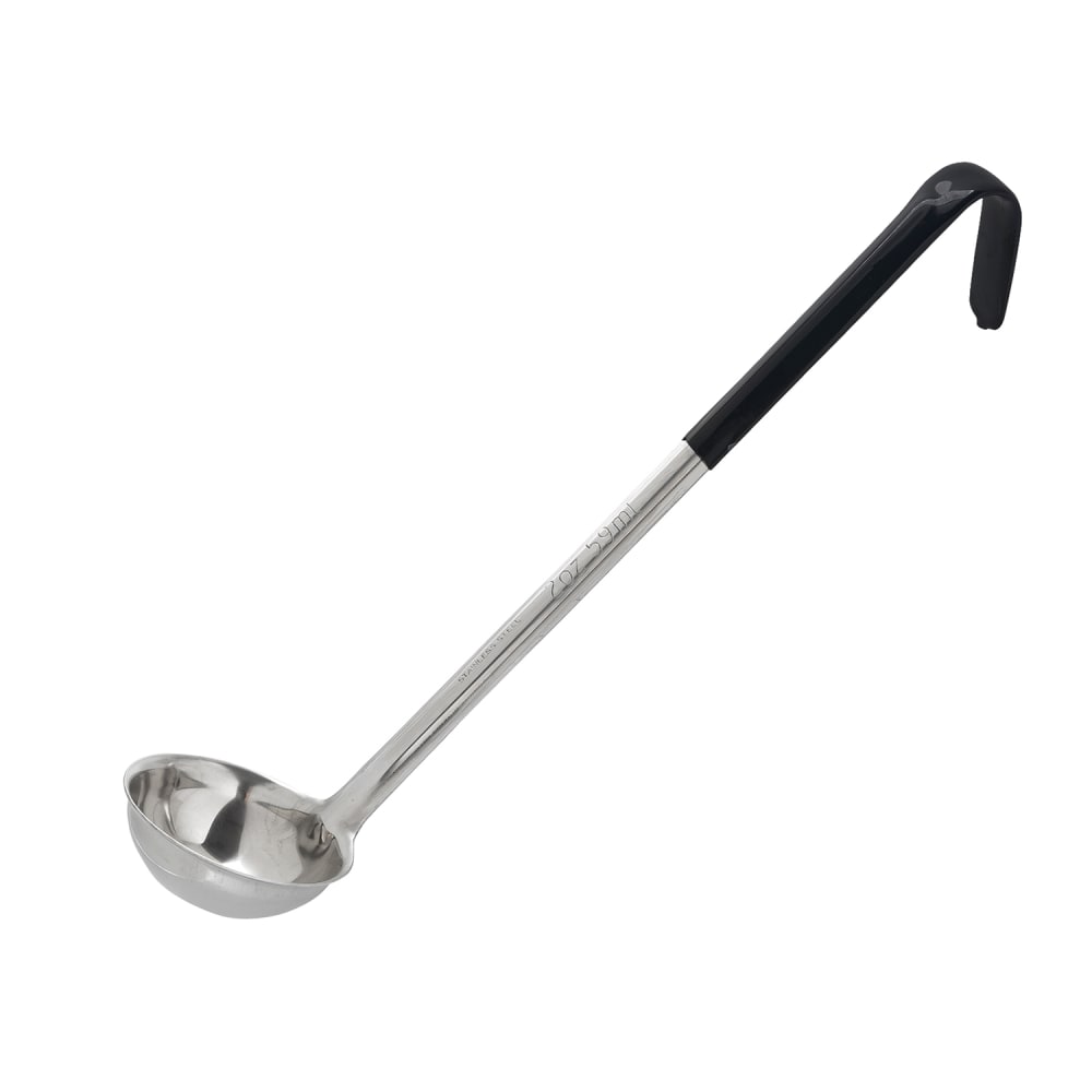 229-9702 2 oz Ladle - Stainless Steel, Black Vinyl Handle