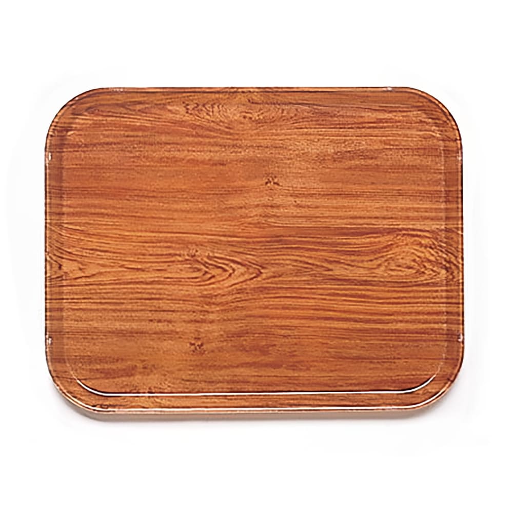 144-1015309 Fiberglass Camtray® Cafeteria Tray Insert - 15"L x 10 1/10" W, Java Teak