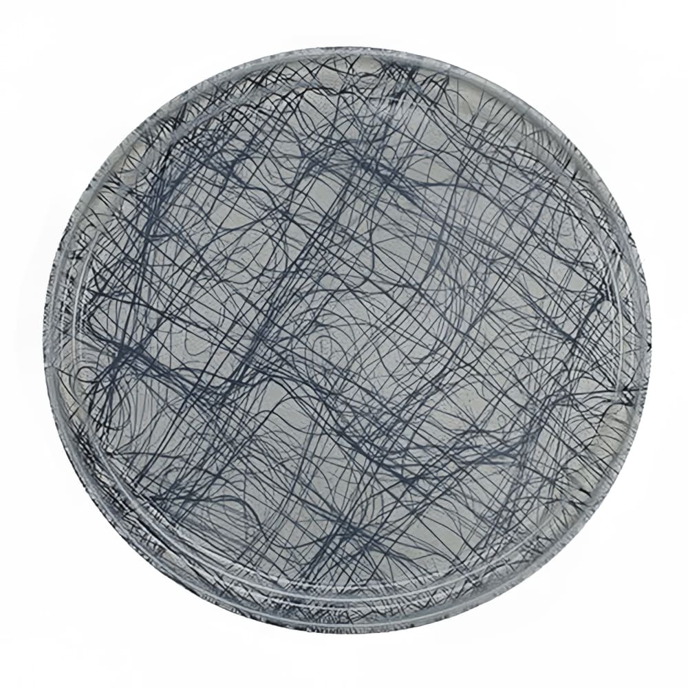 144-1100277 11" Round Serving Camtray -  Fiberglass, Swirl Gray