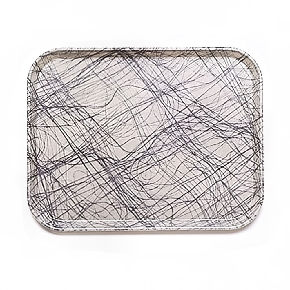 144-810277 Fiberglass Camtray® Cafeteria Tray - 9 4/5"L x 8"W, Swirl Gray