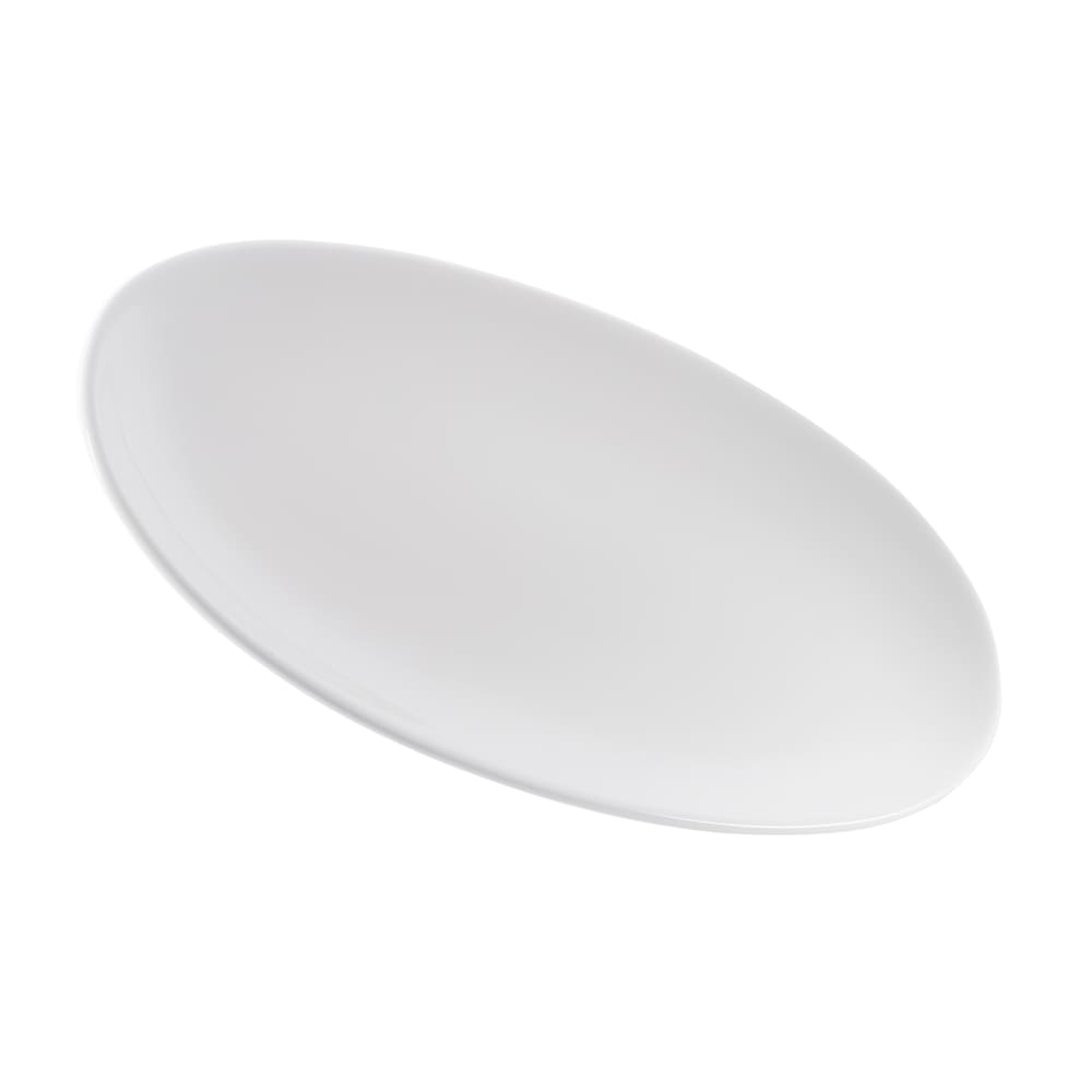 893-WHOV301 Oval Chef's Plate - 11 3/4" x 5 7/8", Ceramic, White