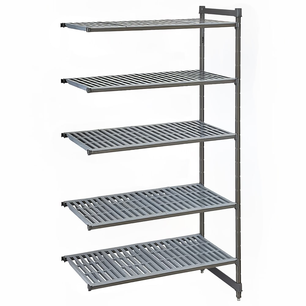 144-CBA215464V5580 54" NSF 5-Tier Heavy-Duty Plastic Shelving Unit - Camshelving® Basics Plu...