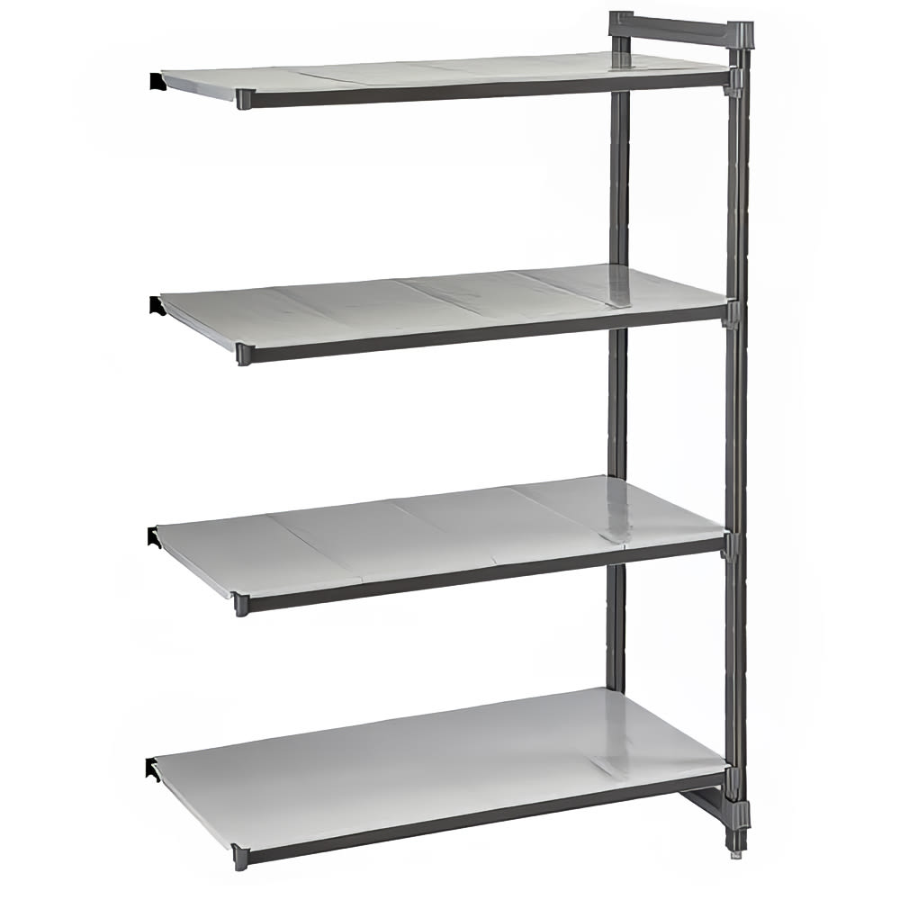 144-CBA215472S4580 54" NSF 4-Tier Heavy-Duty Plastic Shelving Unit - Camshelving® Basics Plu...