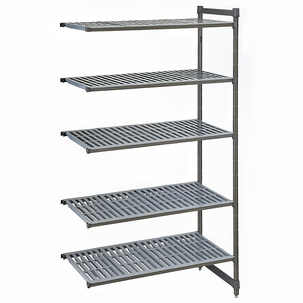 144-CBA216064V5580 60" NSF 5-Tier Heavy-Duty Plastic Shelving Unit - Camshelving® Basics Plu...