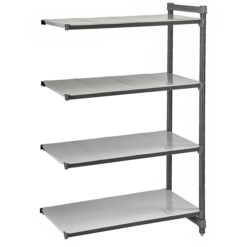144-CBA216084S4580 60" NSF 4-Tier Heavy-Duty Plastic Shelving Unit - Camshelving® Basics Plu...